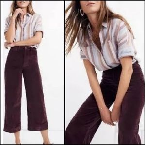 🆕️ MADEWELL Velvet Emmet Wide Leg Crop Pants 29!